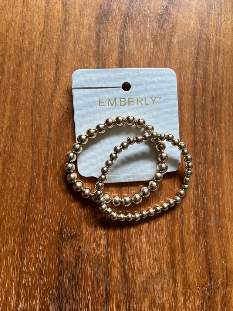Emberly Gold Tone Stretch Bracelets